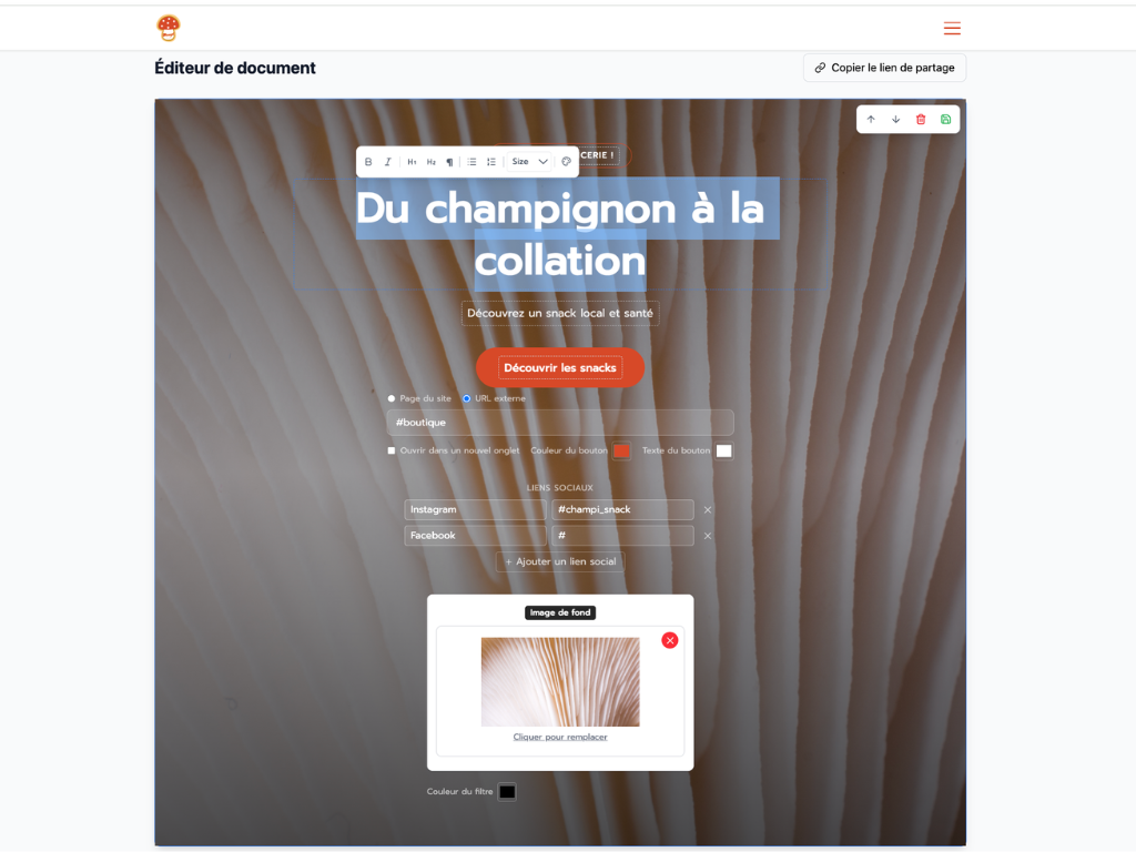 Editeur de site web Parle : creez votre site en quelques minutes, sans coder