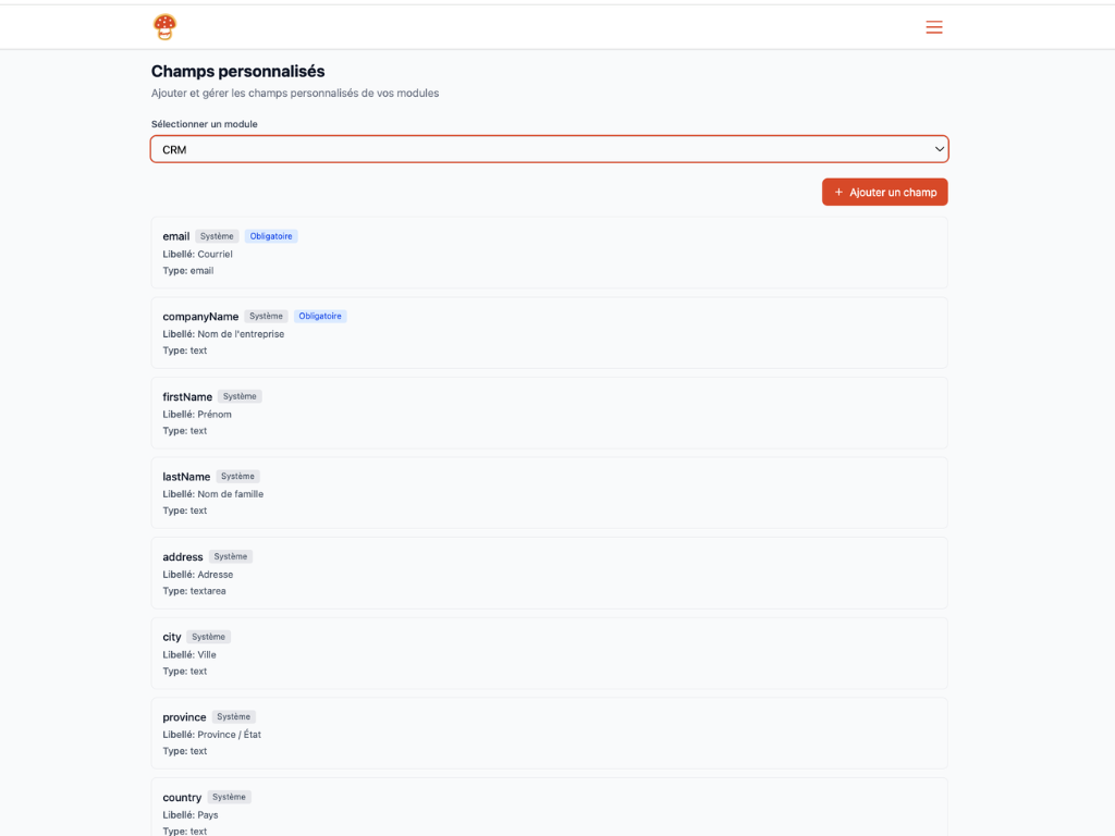 Champs personnalises dans Parle : adaptez chaque module a votre realite