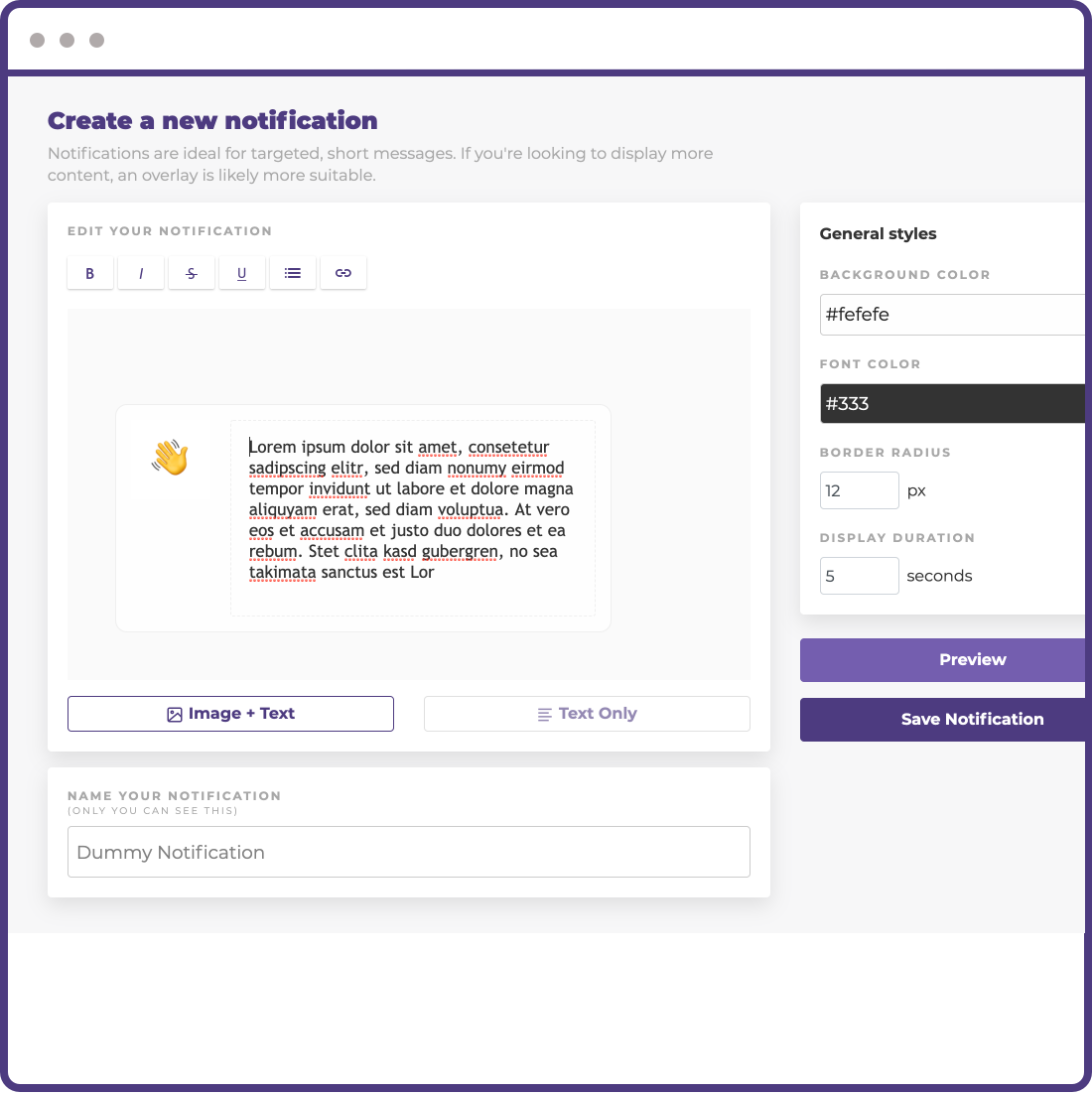 Parle announcement editor